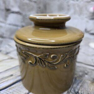 French Butter Bell Crock by L. Tremain Harvest Gold Fresh Keeper Dish